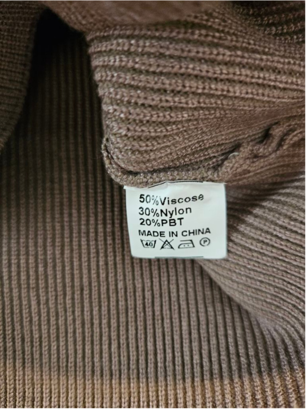 Women's ANRABESS NWT Brown Ribbed Knit Bandeau Tube Top S - Picture 12 of 12